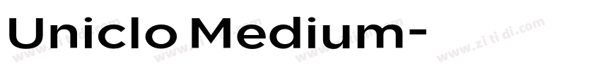 Uniclo Medium字体转换